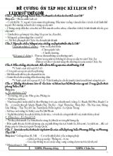 Đề cương ôn tập học kì I lịch sử 7